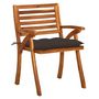 Voir la diapositive 3 : VIDAXL Chaises de jardin avec coussins lot de 8 Bois d'acacia solide