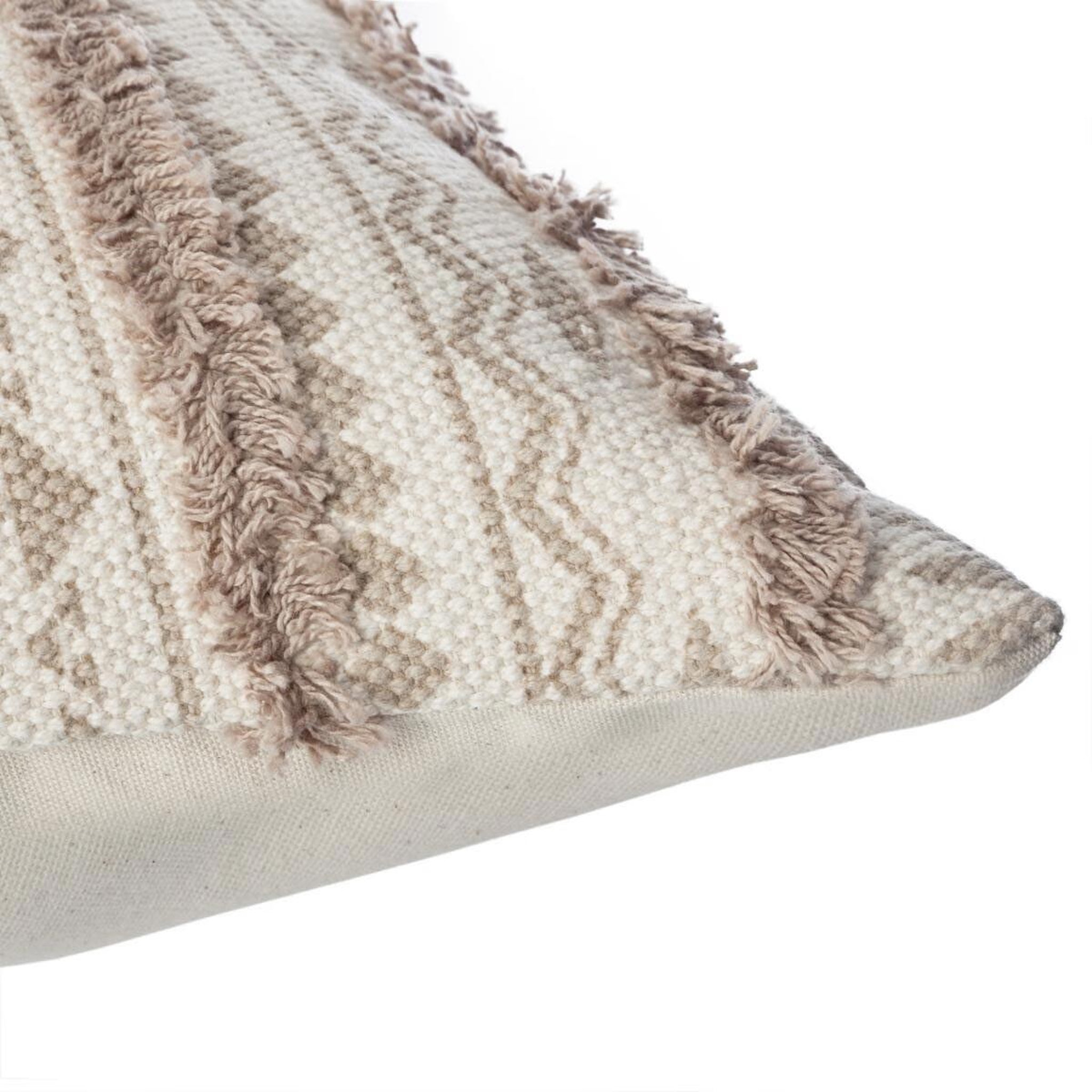 Voir la diapositive 4 : ATMOSPHERA Housse de coussin tuftée  etnik  40x40cm lin