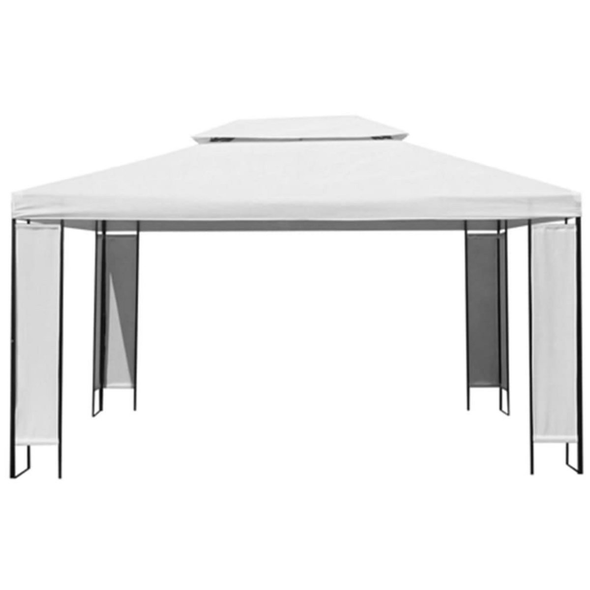 VIDAXL Tonnelle avec guirlande lumineuse a LED 3x4 m Blanc