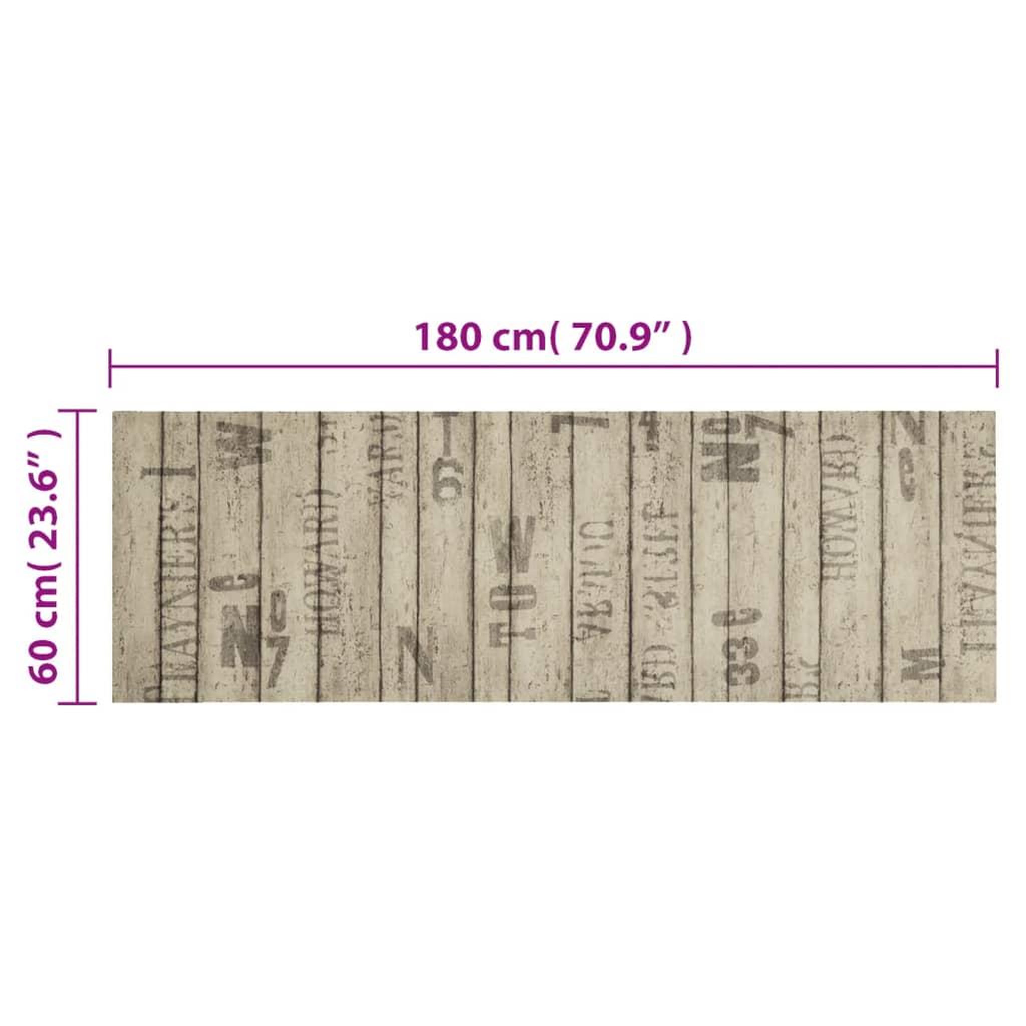 Voir la diapositive 5 : VIDAXL Tapis de cuisine lavable impression de cloture 60x180cm velours
