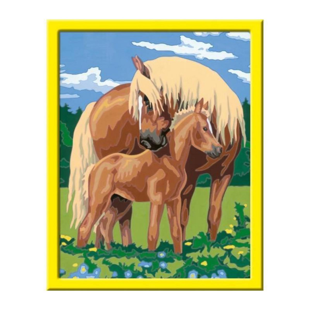 RAVENSBURGER CreArt Kids 31x21cm Fiers chevaux, Kit de peinture par numéros Numéro d'Art, Des 7 ans, 25850, Ravensburger