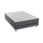 DEKO DREAM DEKO DREAM Ensemble matelas + sommier 160x200 cm - Mousse memoire - 28cm - 5 zones - Ferme - HOTEL PREMIUM LUX
