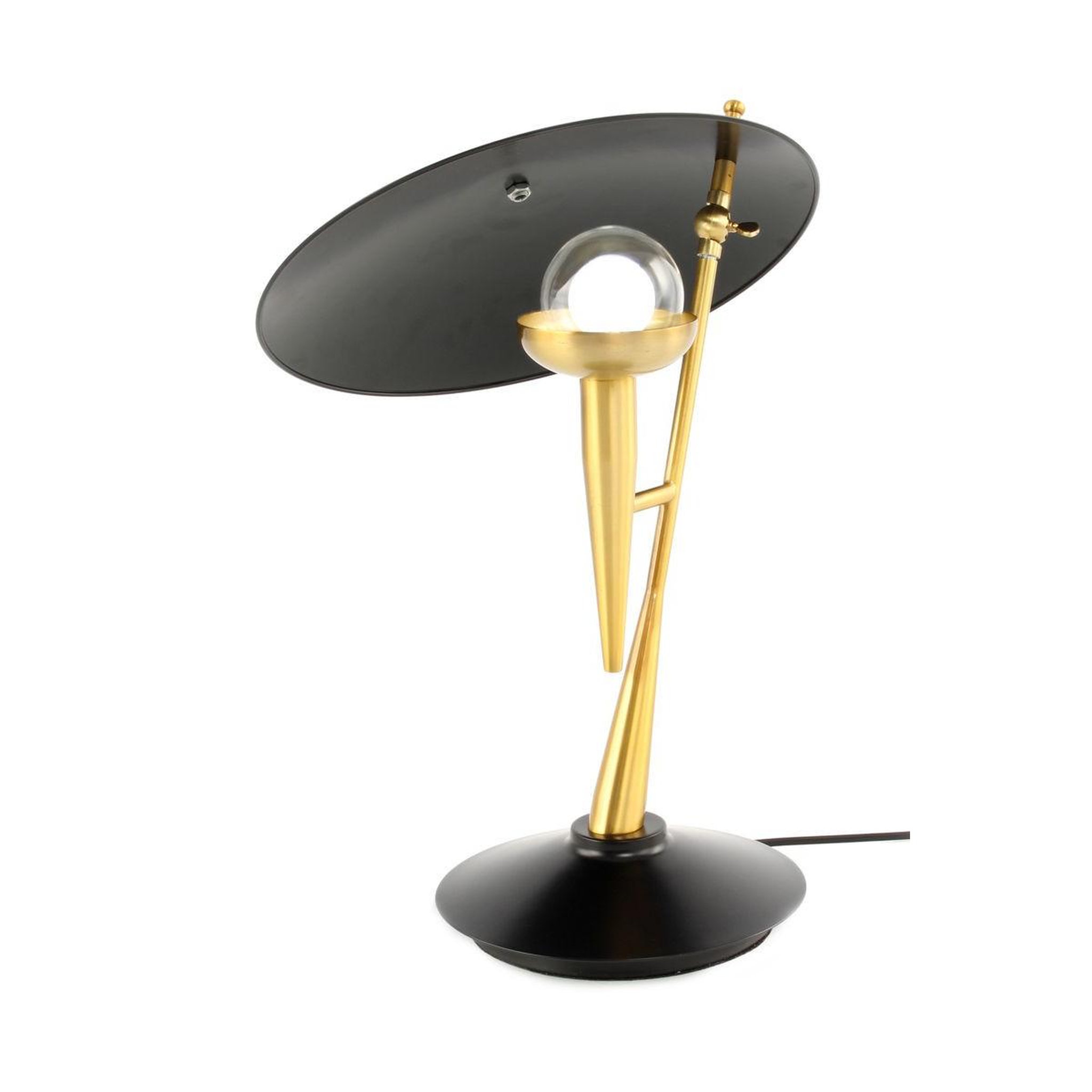 Voir la diapositive 4 : Paris Prix Lampe à poser design  flyer  50cm noir & or
