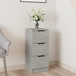 VIDAXL Buffet Gris beton 30x30x70 cm Bois d'ingenierie