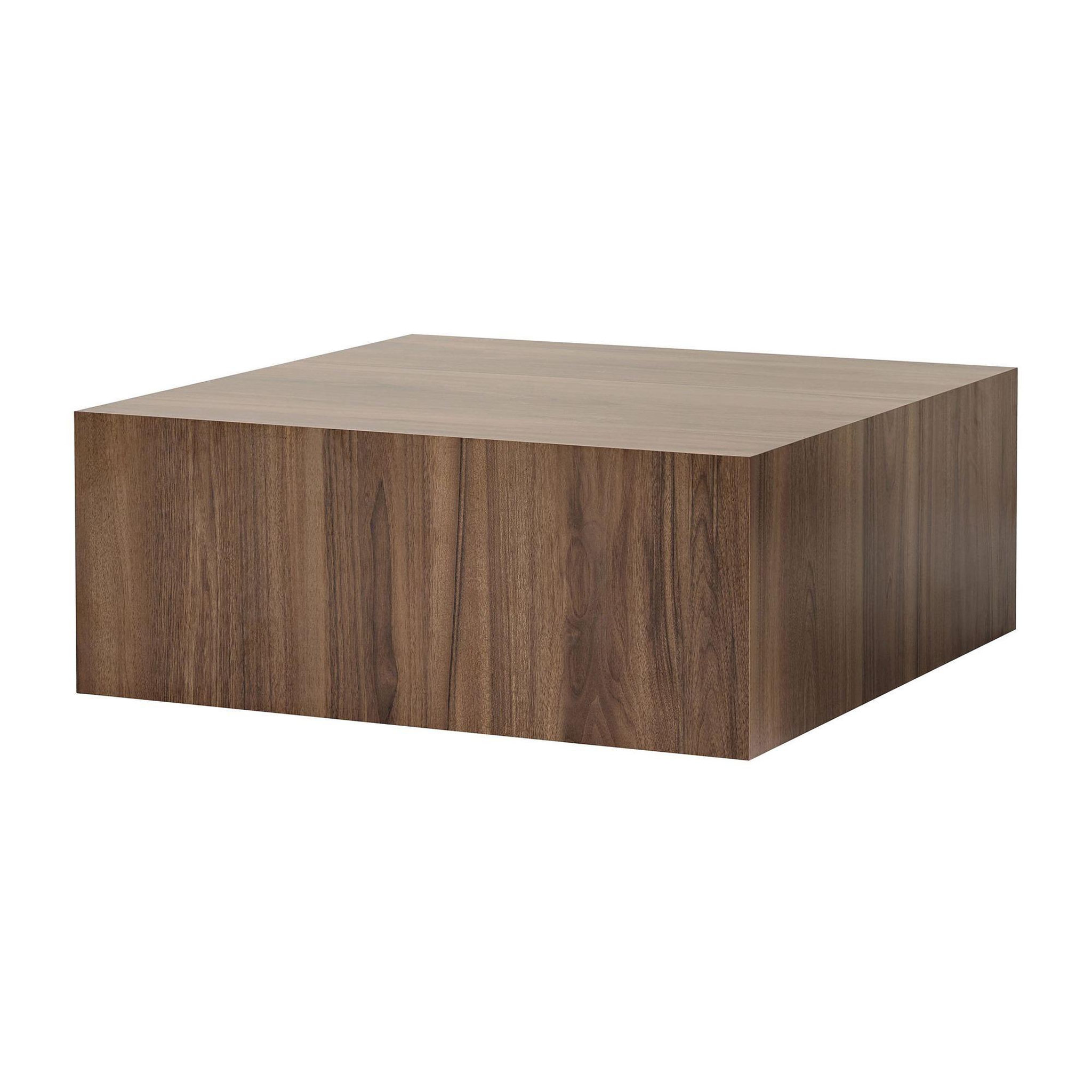 Habitat et Jardin Table Basse en MDF  Prizma  - 90 x 90 x 35 cm - Noyer