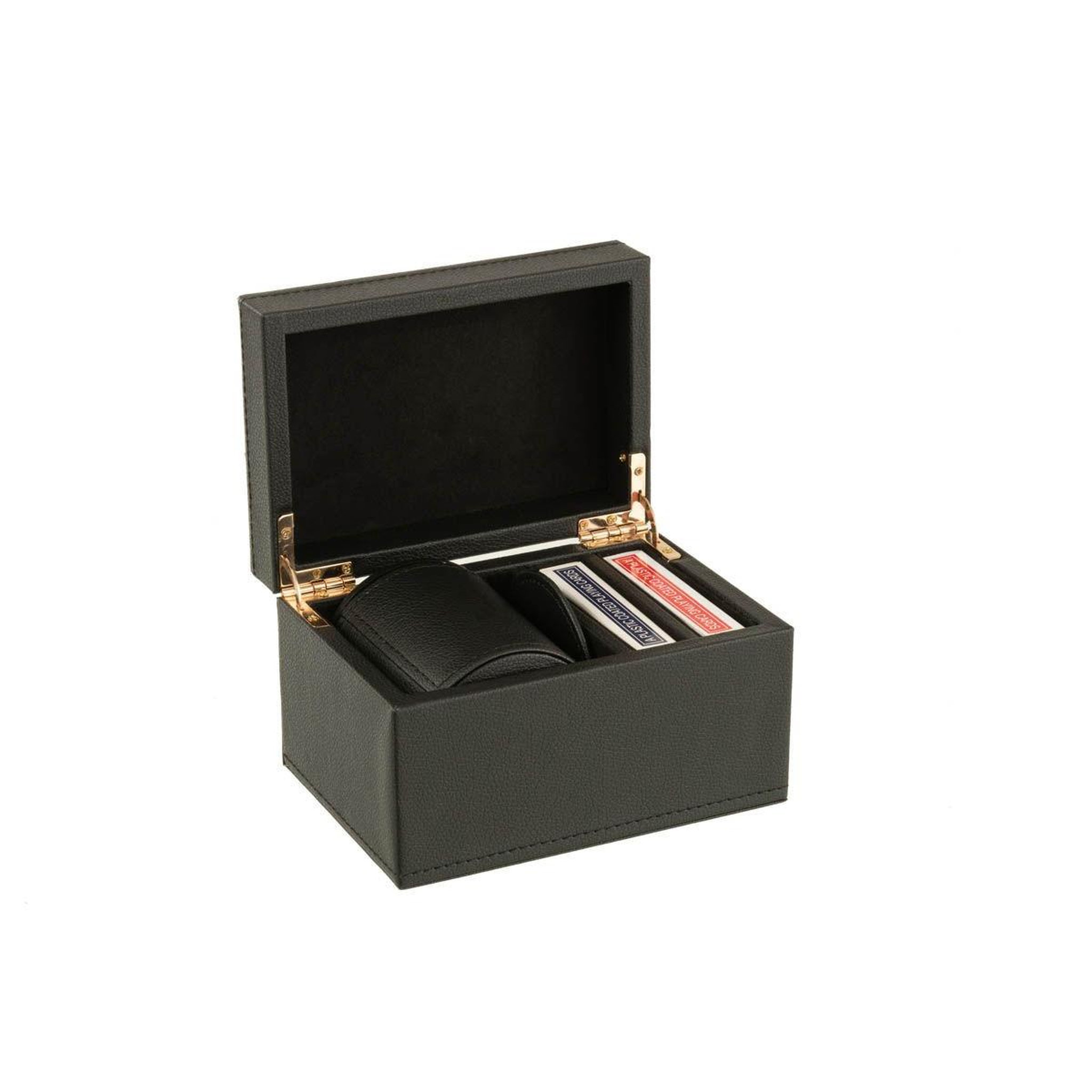 Voir la diapositive 3 : J-LINE Boîte jeux de cartes  ezra  17cm noir