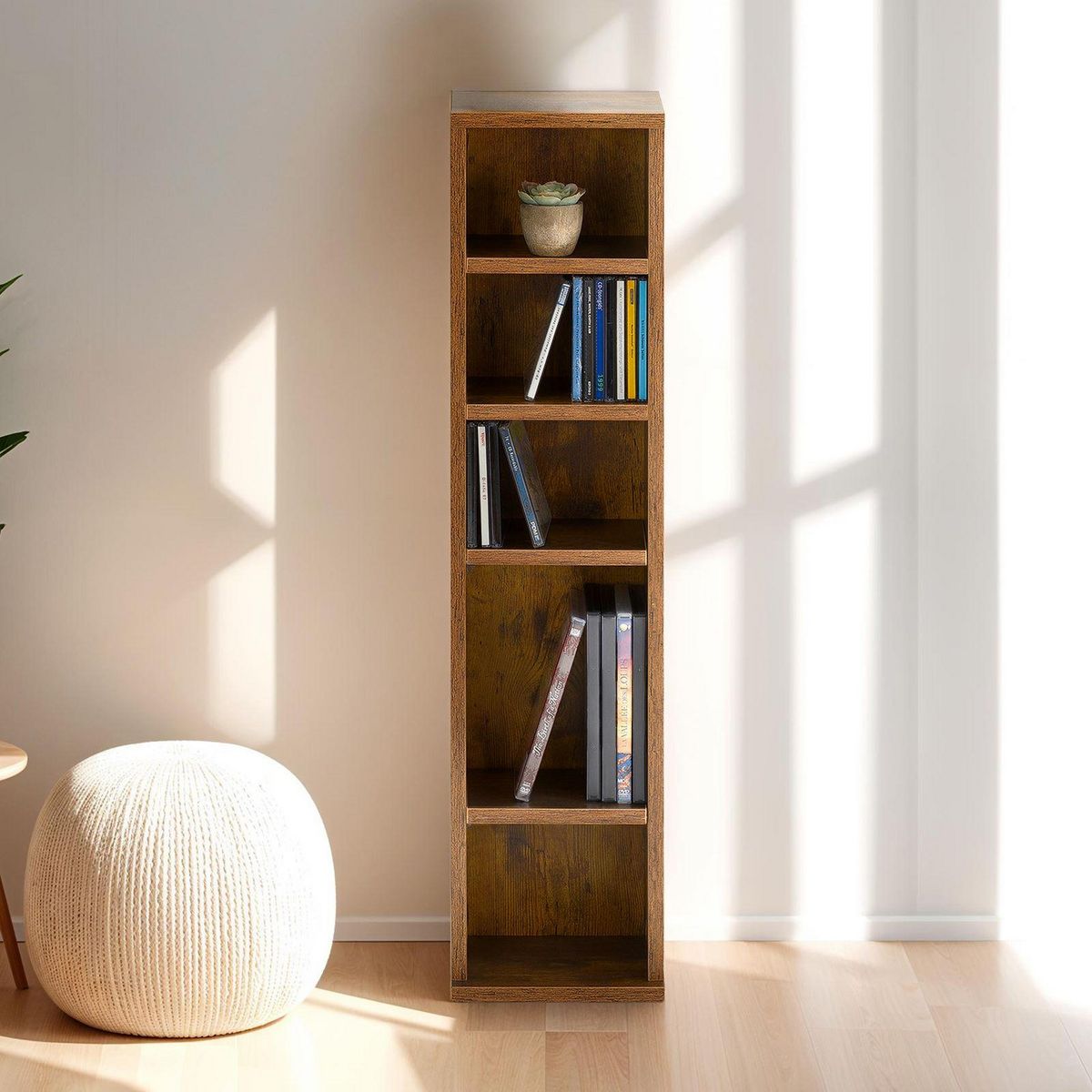 IDIMEX Étagère pour CD et DVD MELODIE, en bois