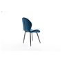Voir la diapositive 5 : Lot de 2 chaises arrondies pieds métal noir LINE