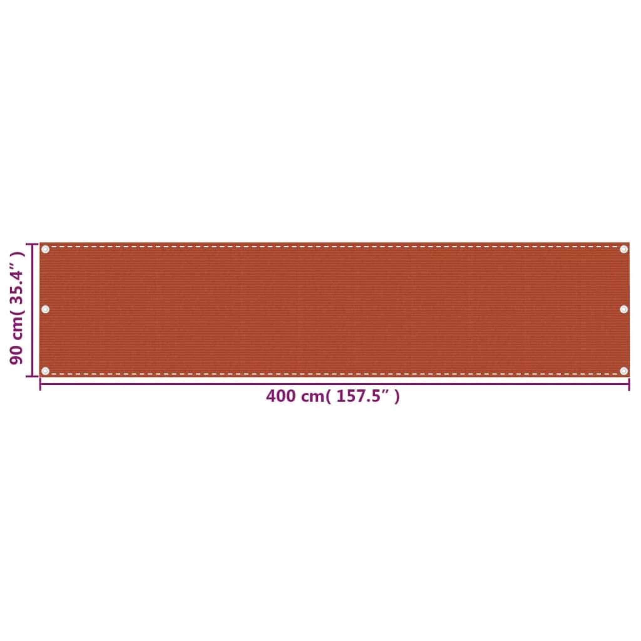 Voir la diapositive 5 : VIDAXL Ecran de balcon Orange 90x400 cm PEHD