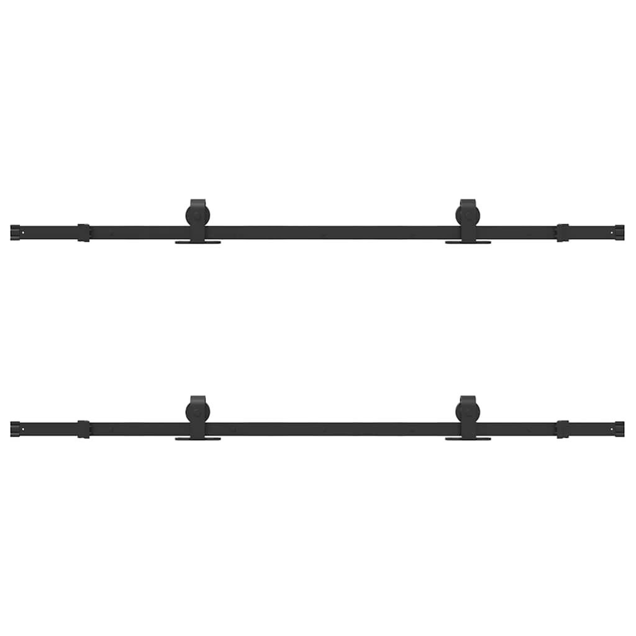 Voir la diapositive 5 : VIDAXL Kit de quincaillerie de porte coulissante 366 cm acier noir