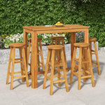VIDAXL Ensemble de bar de jardin 7 pcs bois d'acacia solide