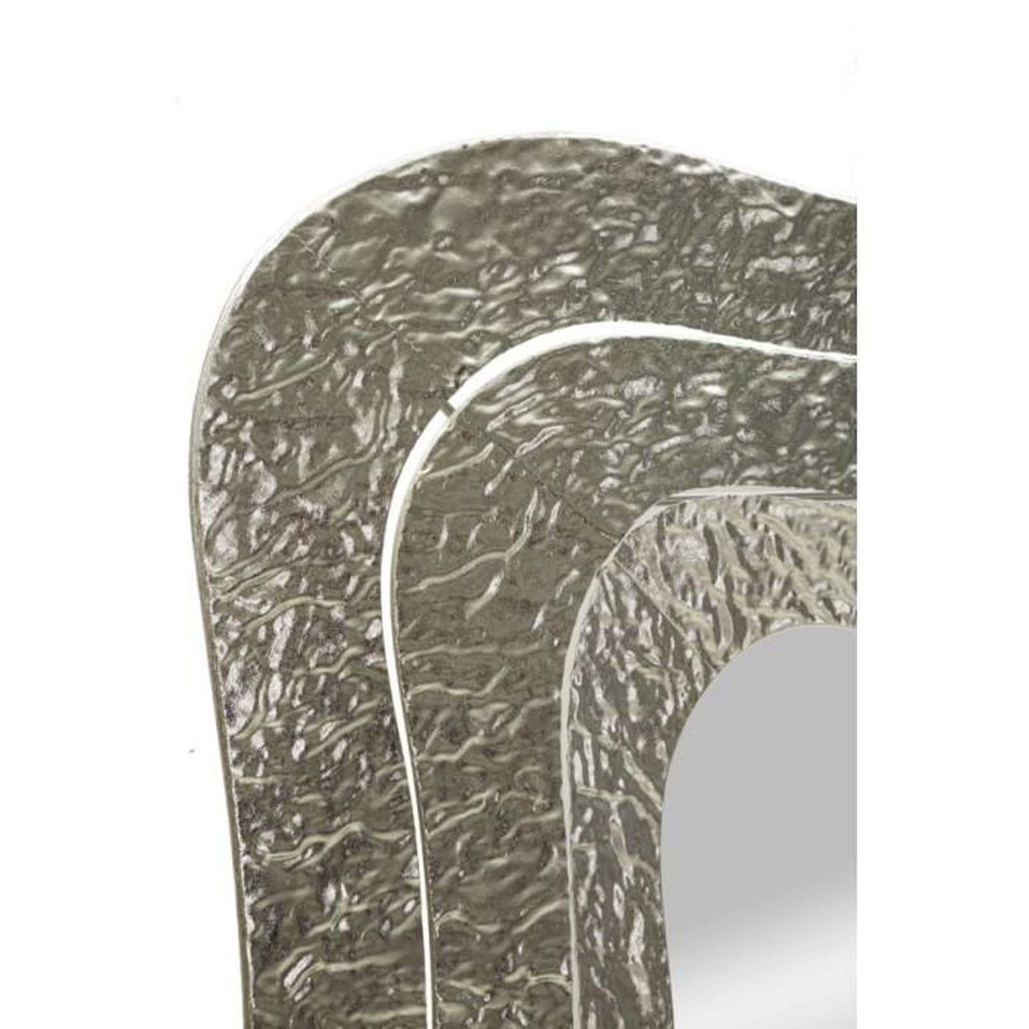 Voir la diapositive 2 : Paris Prix Miroir Mural Design  Aury  79cm Argent