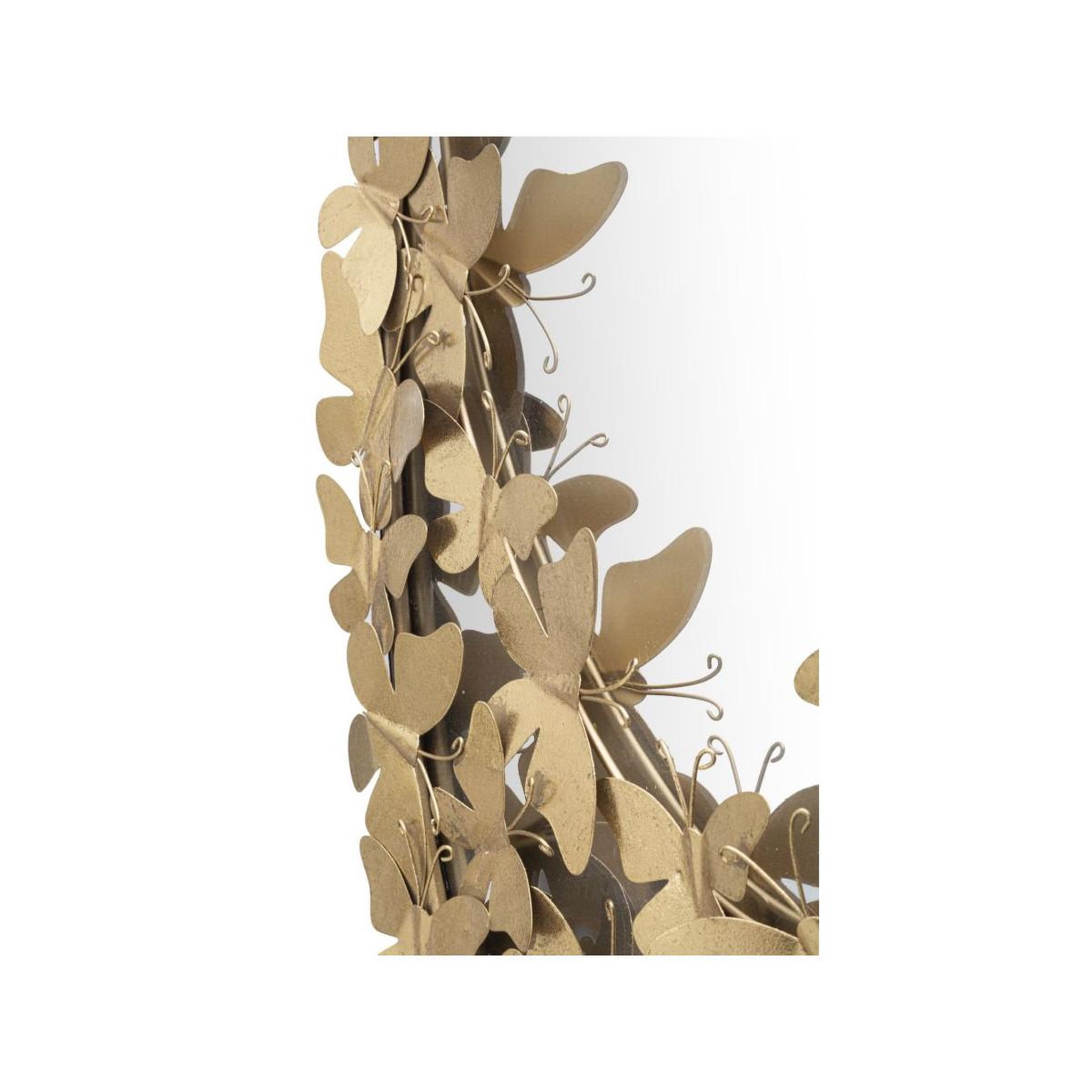 Voir la diapositive 3 : Paris Prix Miroir mural design  butterfly  89cm or
