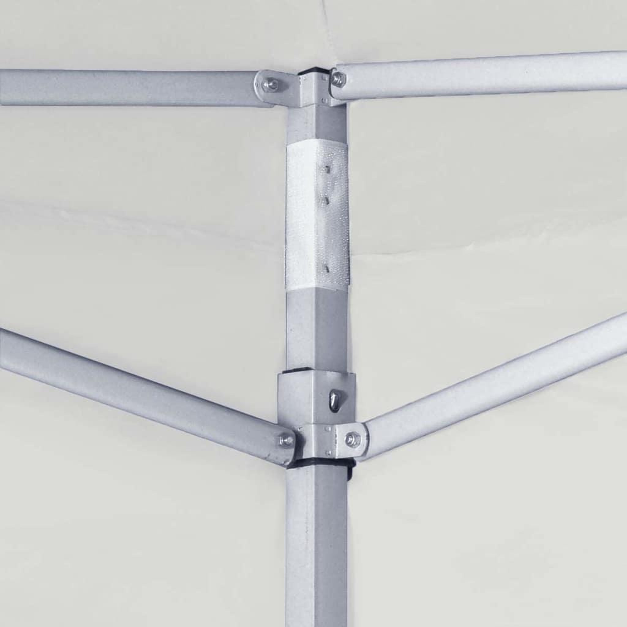 Voir la diapositive 5 : VIDAXL Tente de reception pliable avec 2 parois 3x3 m Acier Blanc