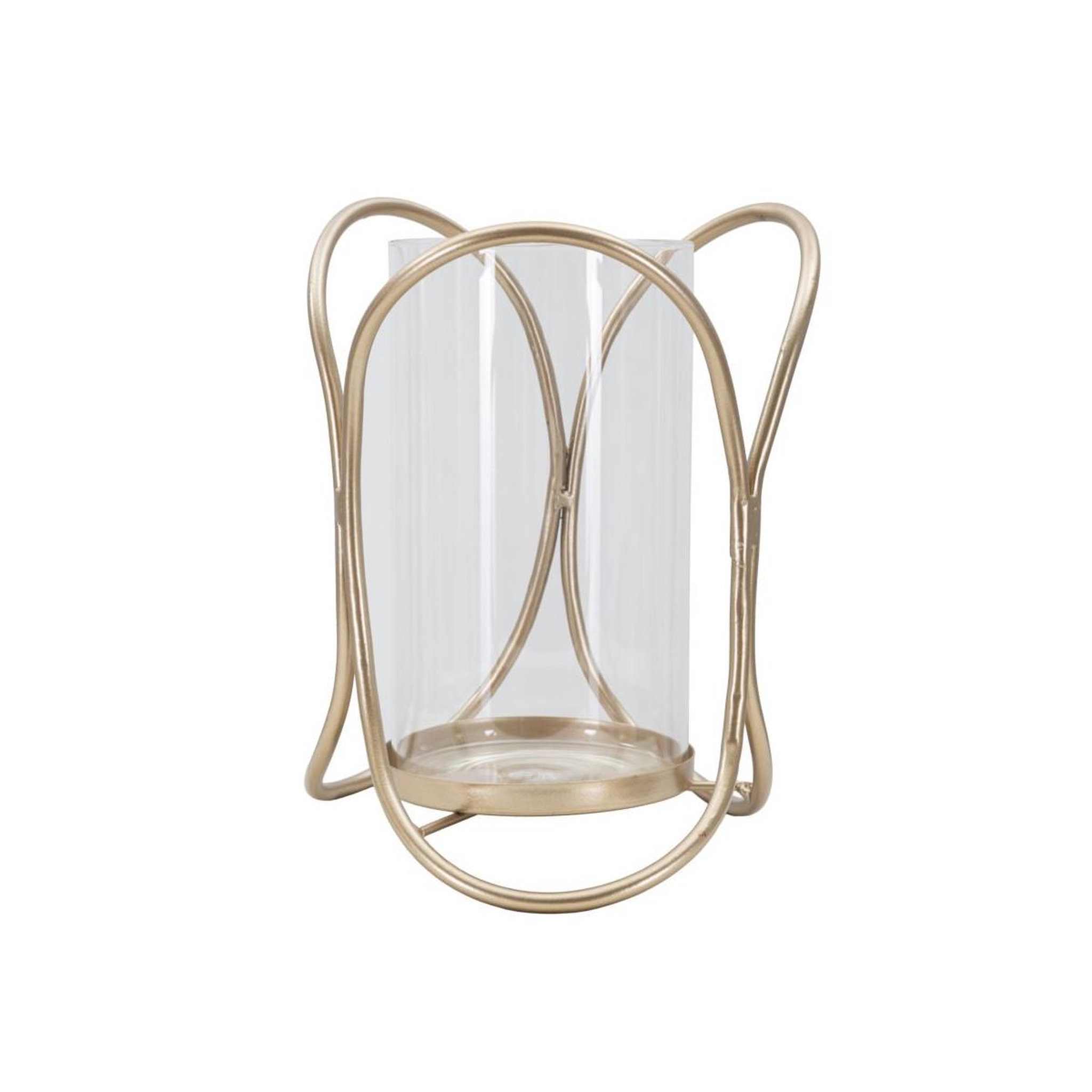 Paris Prix Photophore design en verre  glox  21cm or foncé