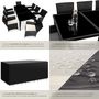 Voir la diapositive 5 : tectake Salon de jardin avec cadre en aluminium noir