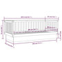 Voir la diapositive 6 : VIDAXL Lit de jour sans matelas gris 80x200 cm bois de pin massif