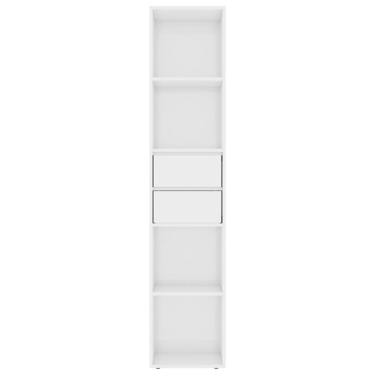VIDAXL Bibliotheque Blanc brillant 36x30x171 cm Bois d'ingenierie