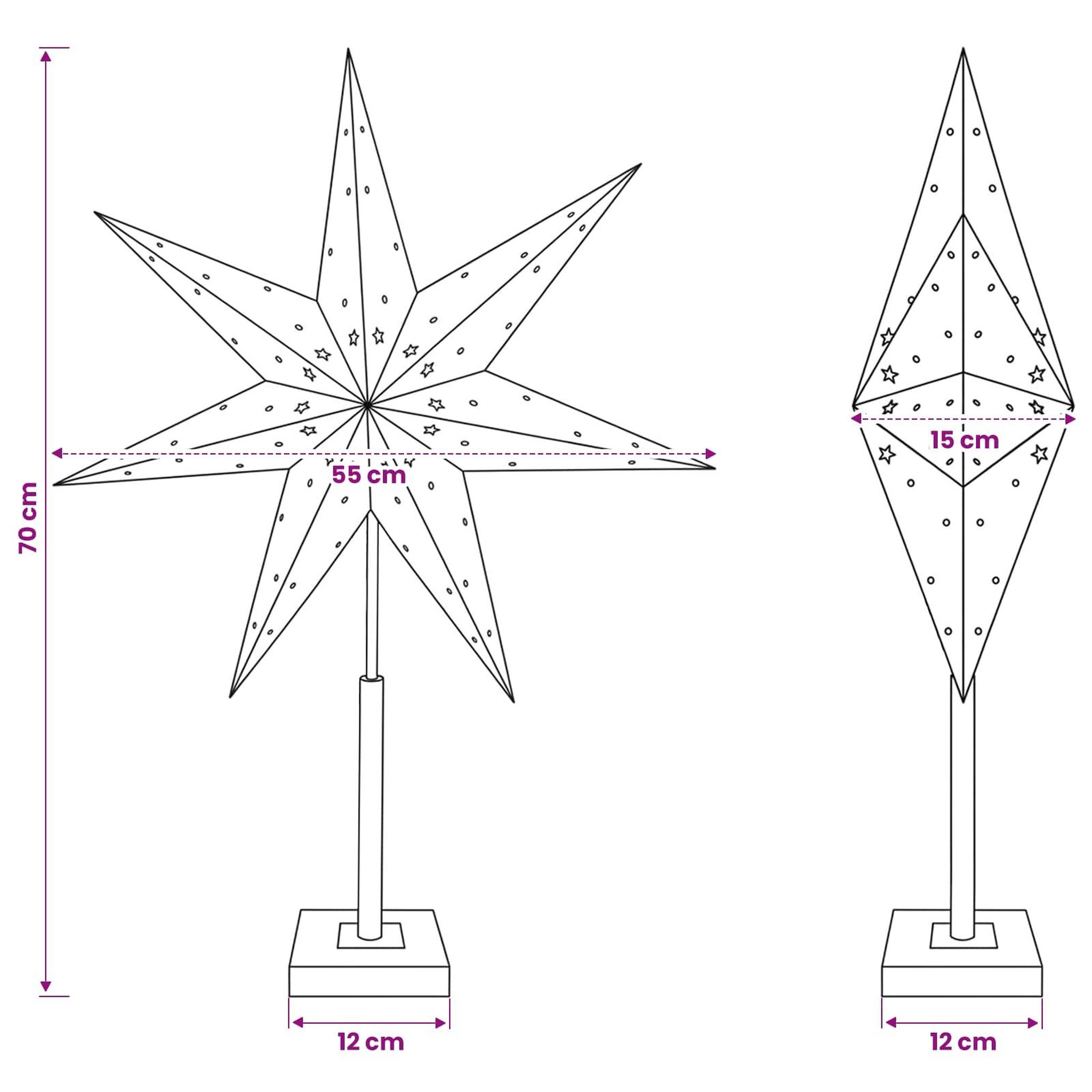 Voir la diapositive 3 : VIDAXL Eclairage de Noël RAAHE Blanc chaud 55 x 15 x 70 cm