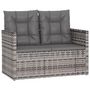 Voir la diapositive 4 : VIDAXL Mobilier d'exterieur 4 pcs avec coussins Resine tressee Gris