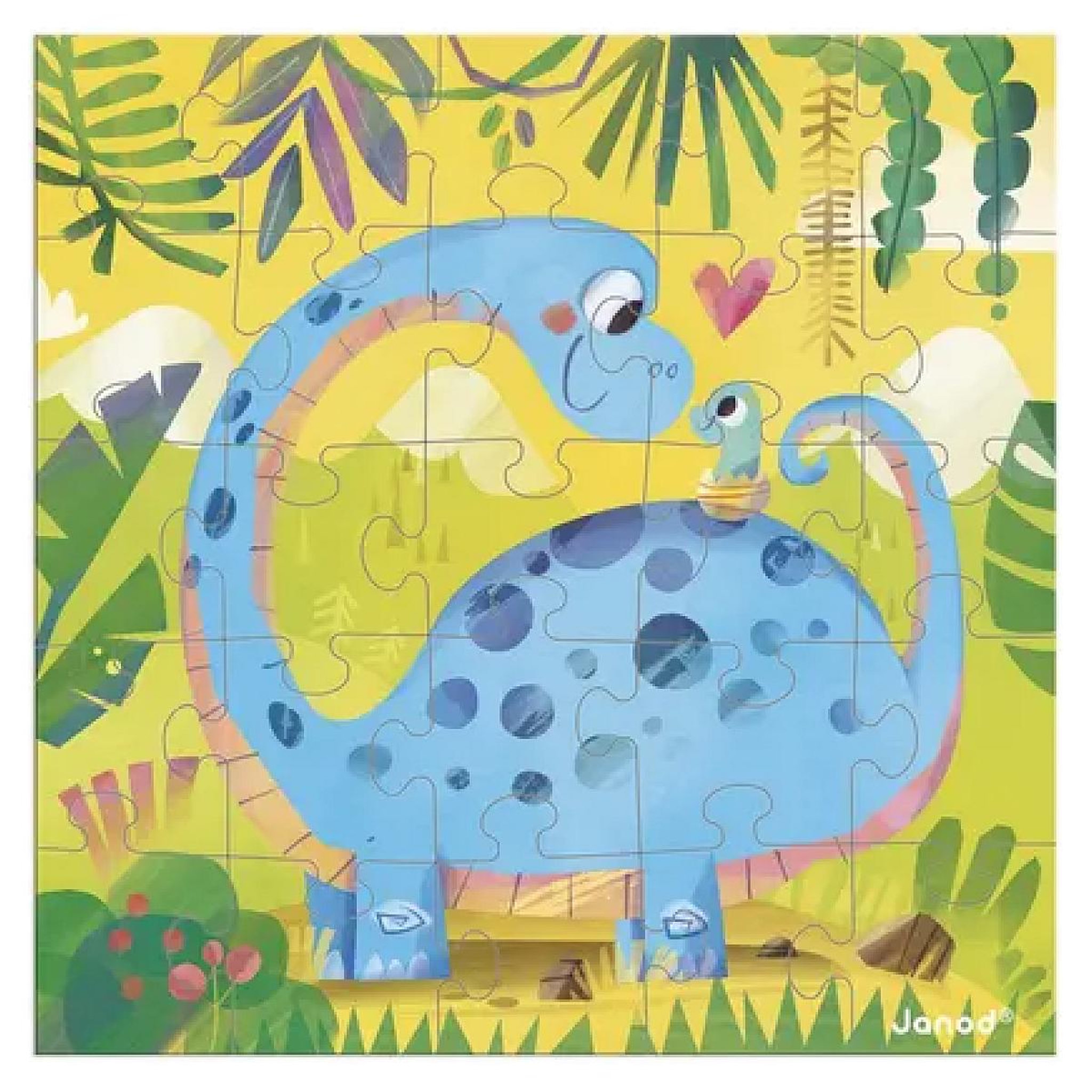 Voir la diapositive 3 : JANOD Carte Cadeau Puzzle 25 Pieces Dinosaures