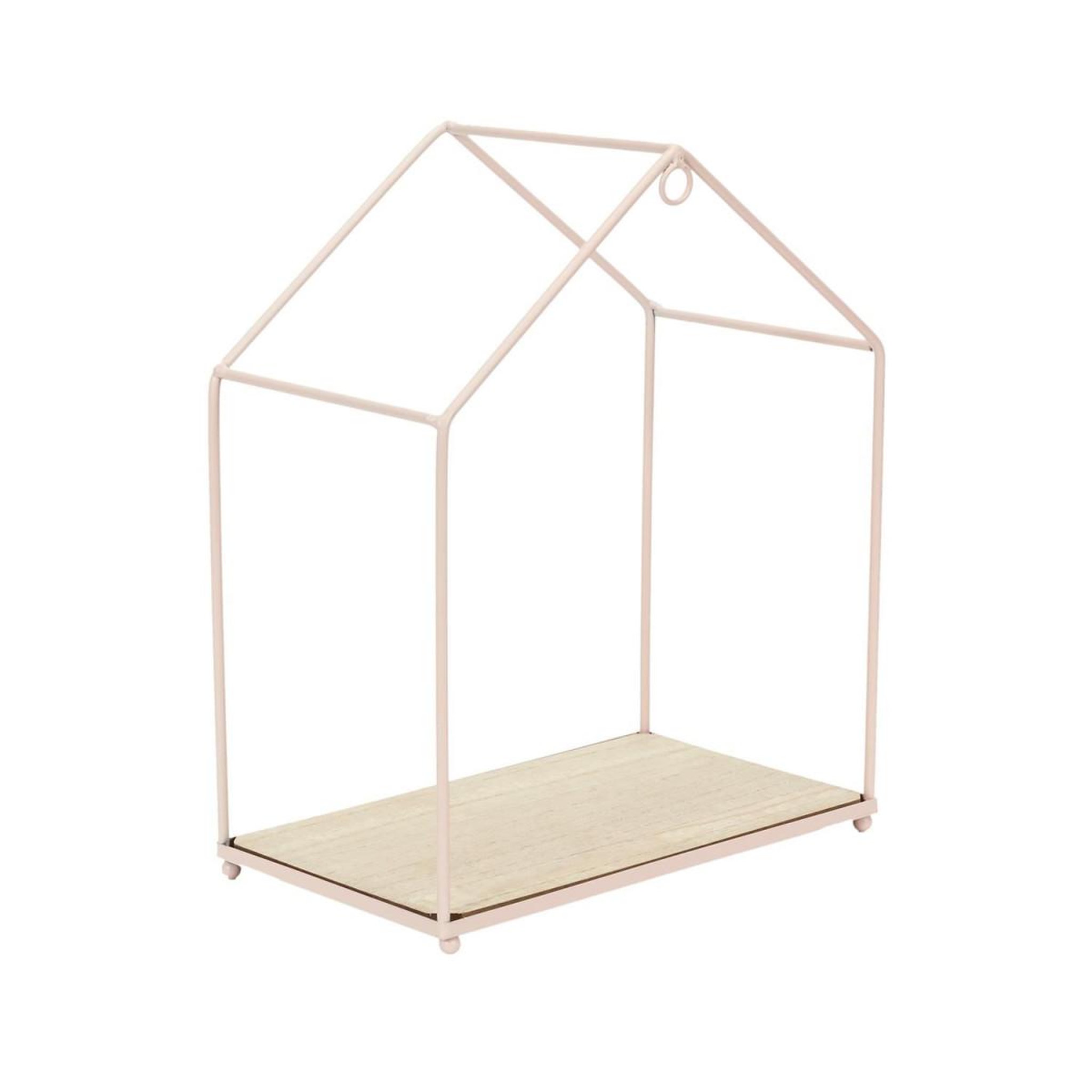 Voir la diapositive 2 : The Home Deco Factory Lot de 3 étagères murales  maison  28cm rose