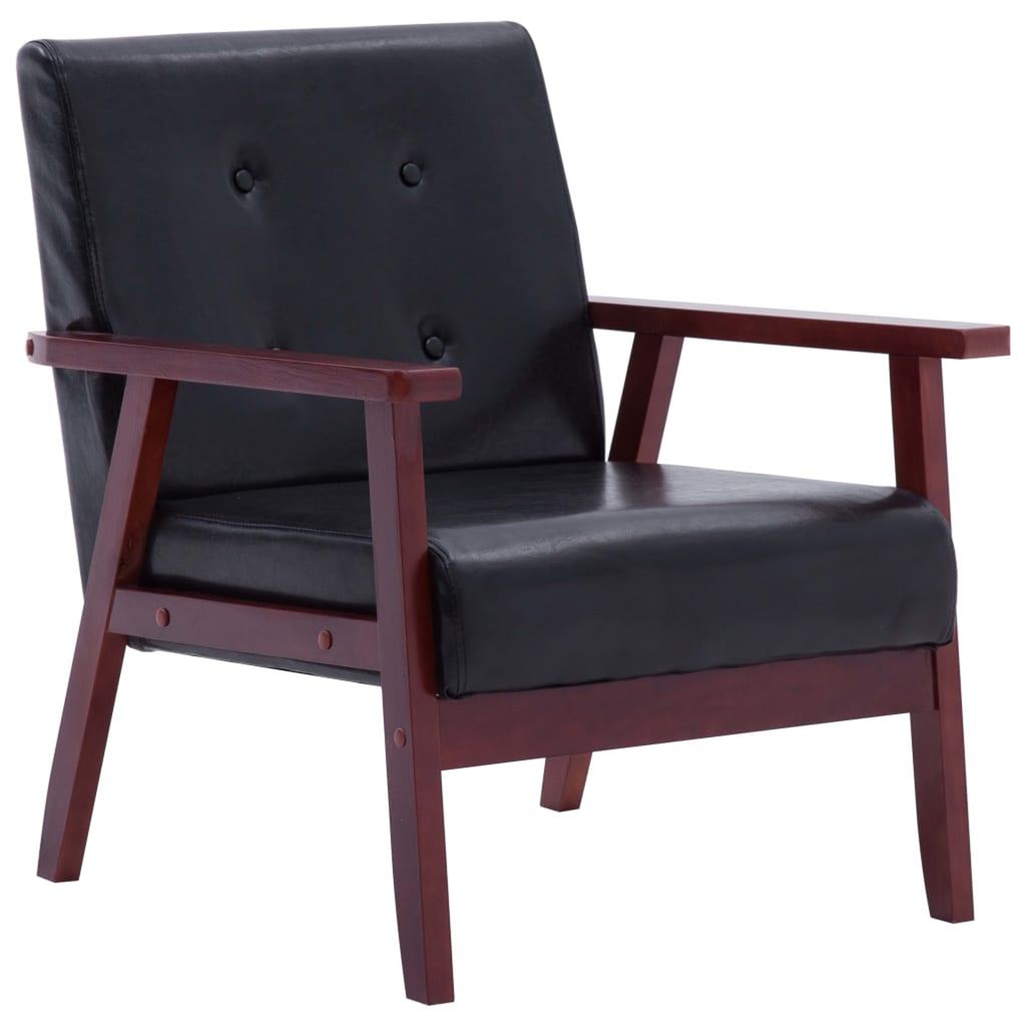 Voir la diapositive 5 : VIDAXL Ensemble de canapes 2 pcs noir similicuir
