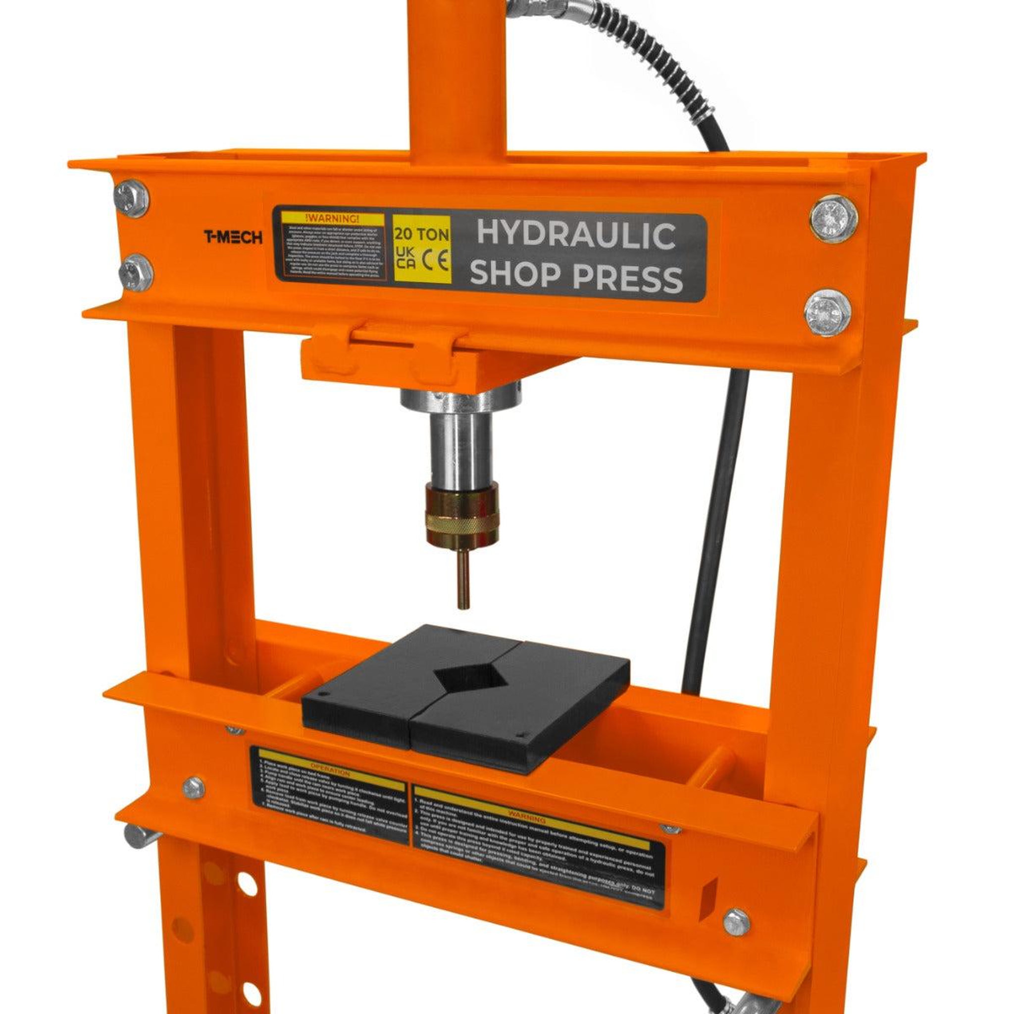 Voir la diapositive 4 : T-MECH Presse hydraulique d'atelier sur pieds - 20 tonnes