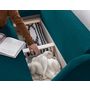 Voir la diapositive 3 : BEST MOBILIER Royal - canapé d'angle gauche - 4 places - convertible avec coffre - en velours