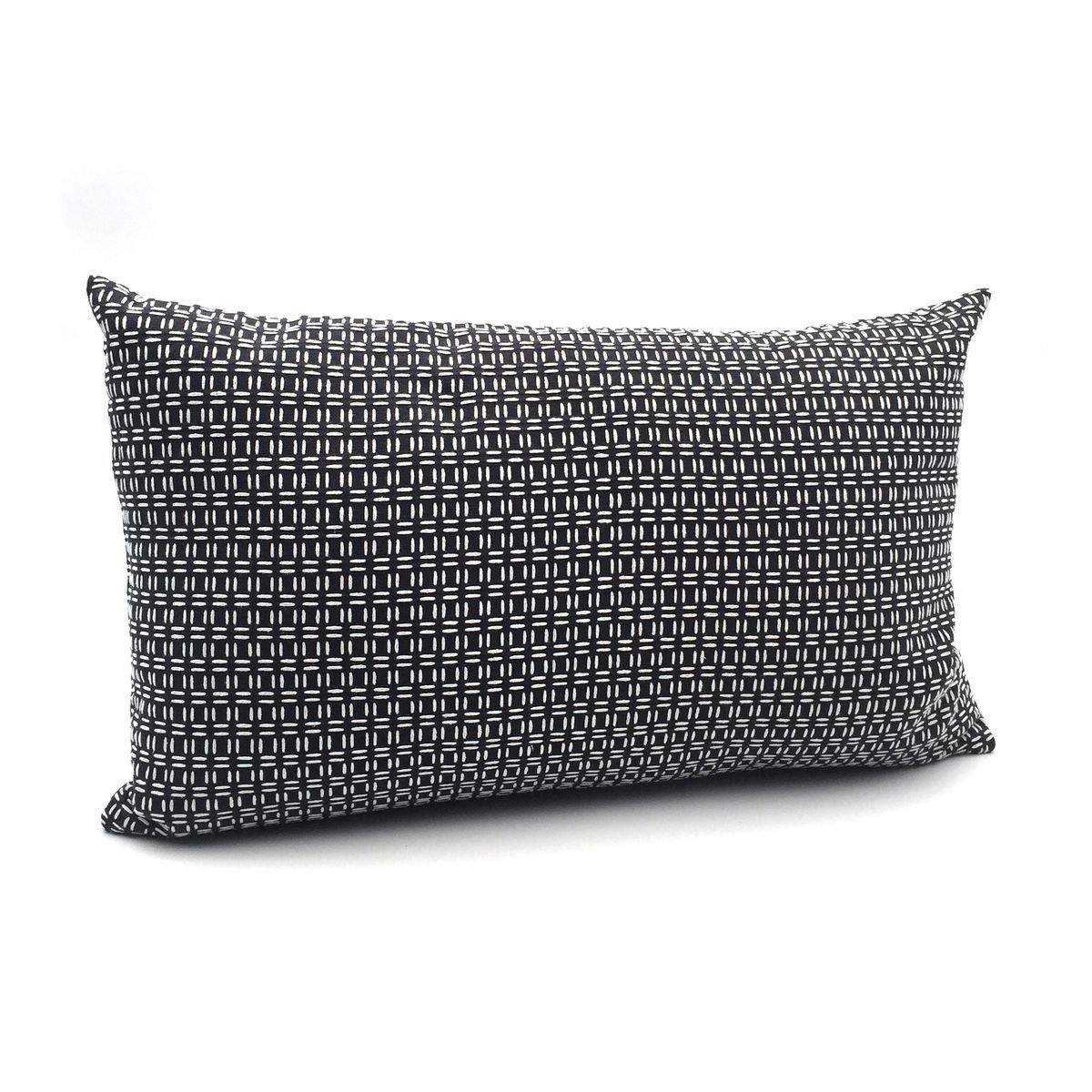 TODAY Coussin fantaisie déhoussable rectangulaire en coton 145 g/m2 double face imprimé géométrique avec passepoil TERRA ROSA