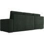 Voir la diapositive 6 : LOUNGITUDE Canapé d'angle gauche 3 places convertible ADEN avec coffre en velours côtelé - Vert foncé - L246 x P174 x H96cm - LOUNGITUD