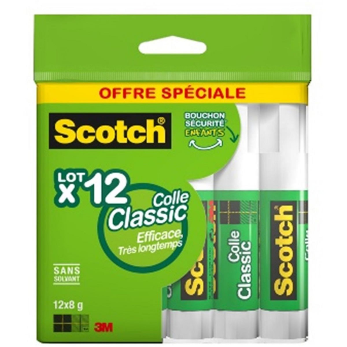 SCOTCH Lot de 12 bâtons de colle 8g sans solvant