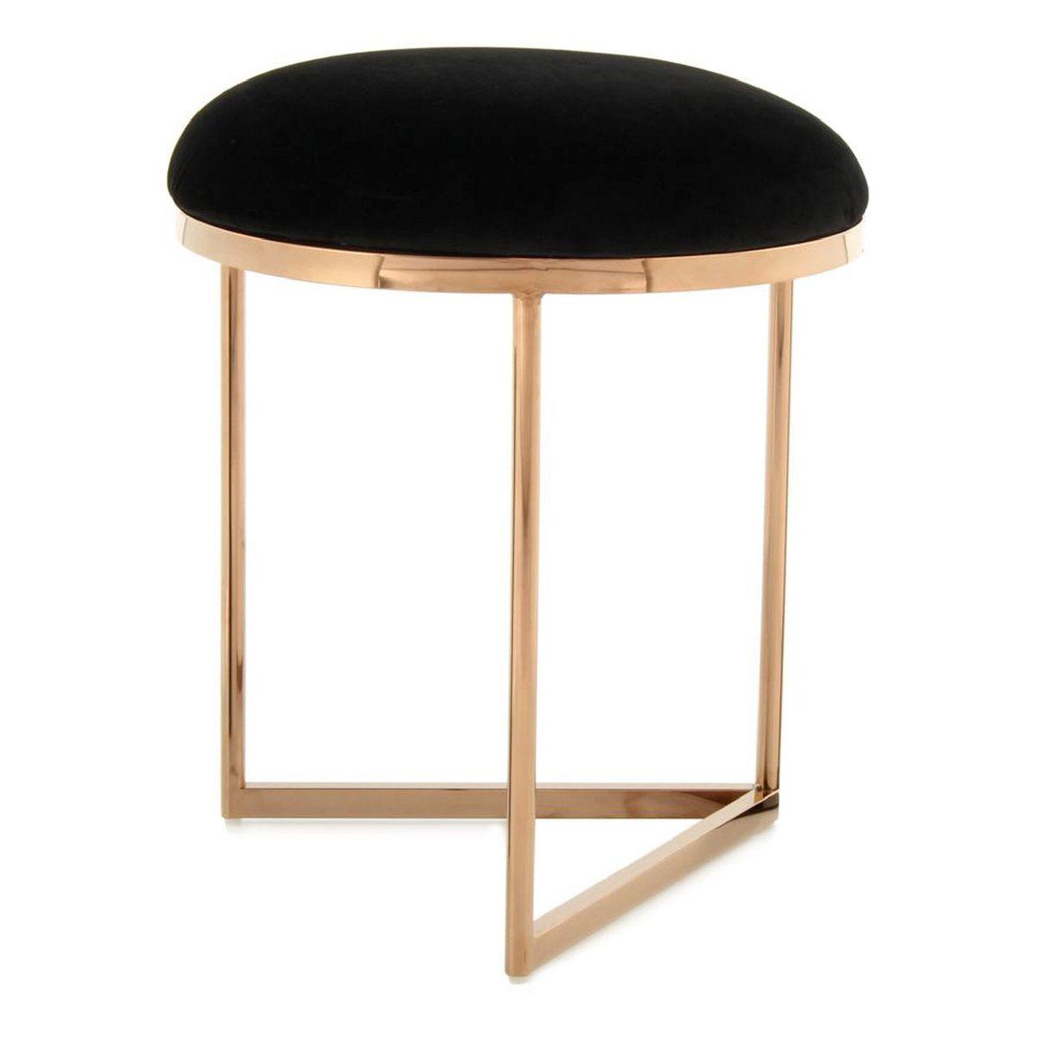 Paris Prix Tabouret design  wynona  49cm noir & or rose