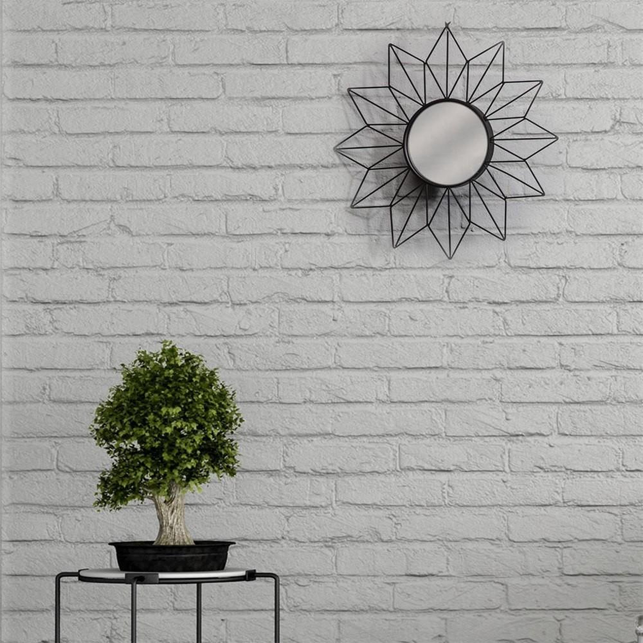 Voir la diapositive 3 : The Home Deco Factory Miroir soleil D50