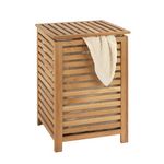 Wenko Panier à linge en bois Norway - L. 45 x H. 65 cm. Coloris disponibles : Marron