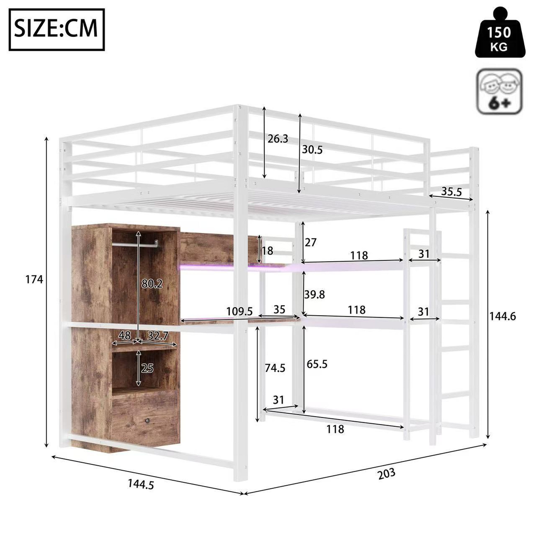 Voir la diapositive 3 : MERAX Lit mezzanine