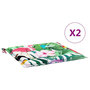 Voir la diapositive 2 : VIDAXL Coussins de chaise de jardin lot de 2 multicolore 50x50x3 cm