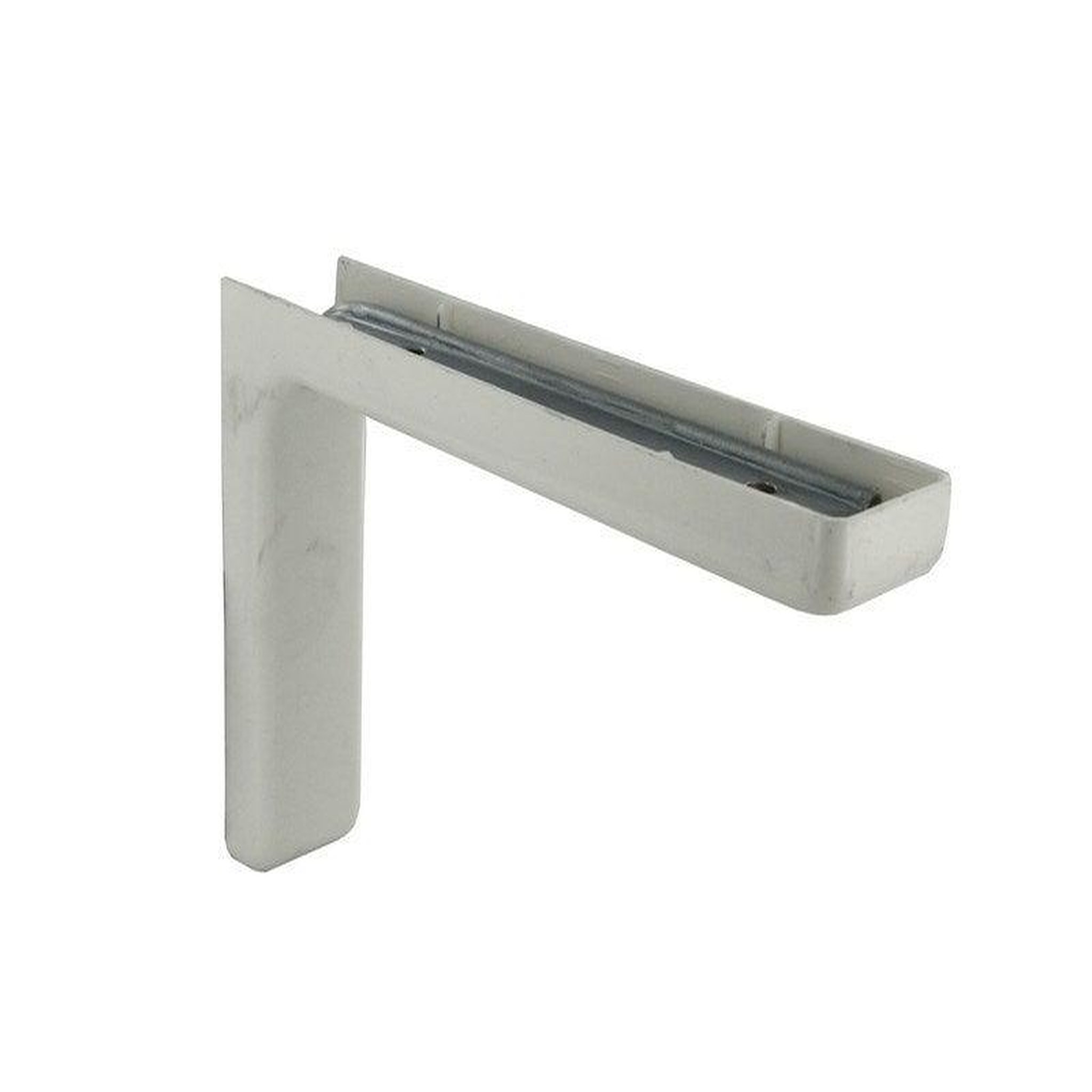 CIME Equerre Léonard Acier Plastifié Blanc, H.11.4 X P.18 Cm