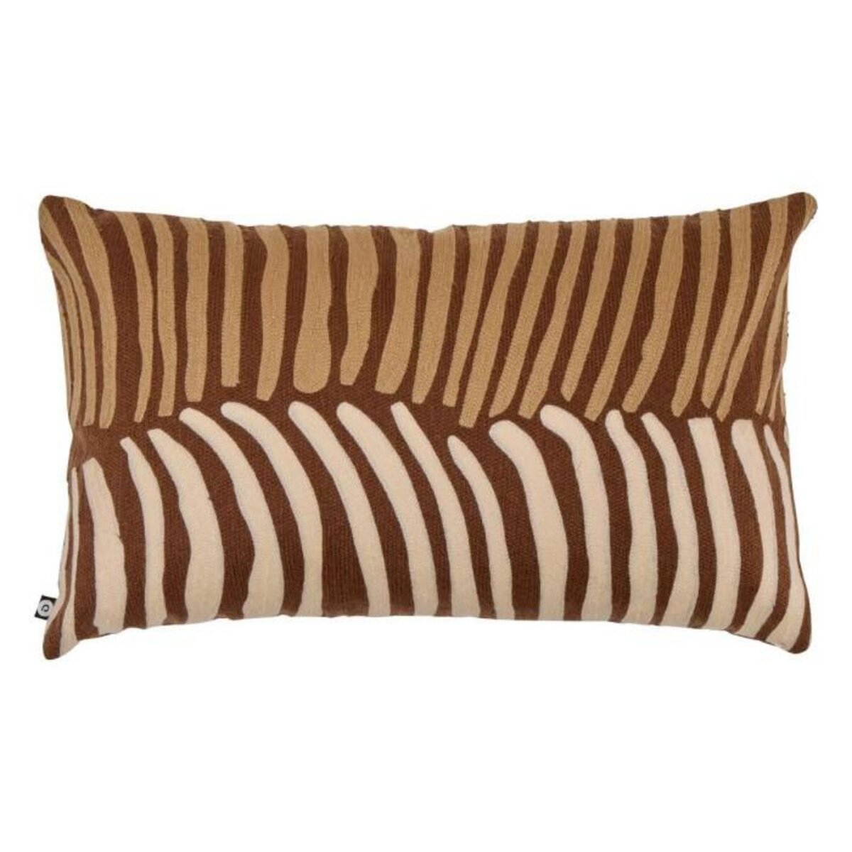 ATMOSPHERA Coussin Déco Brodé  Hary  30x50cm Marron