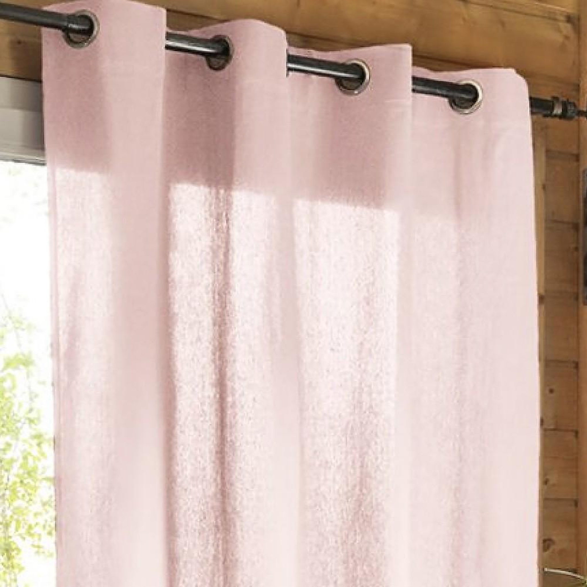 Voir la diapositive 2 : Home collection Rideau 100% coton uni