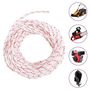 Voir la diapositive 3 : VIDAXL Cordon de demarrage a tirer blanc et rouge Ø3 mm 10 m nylon