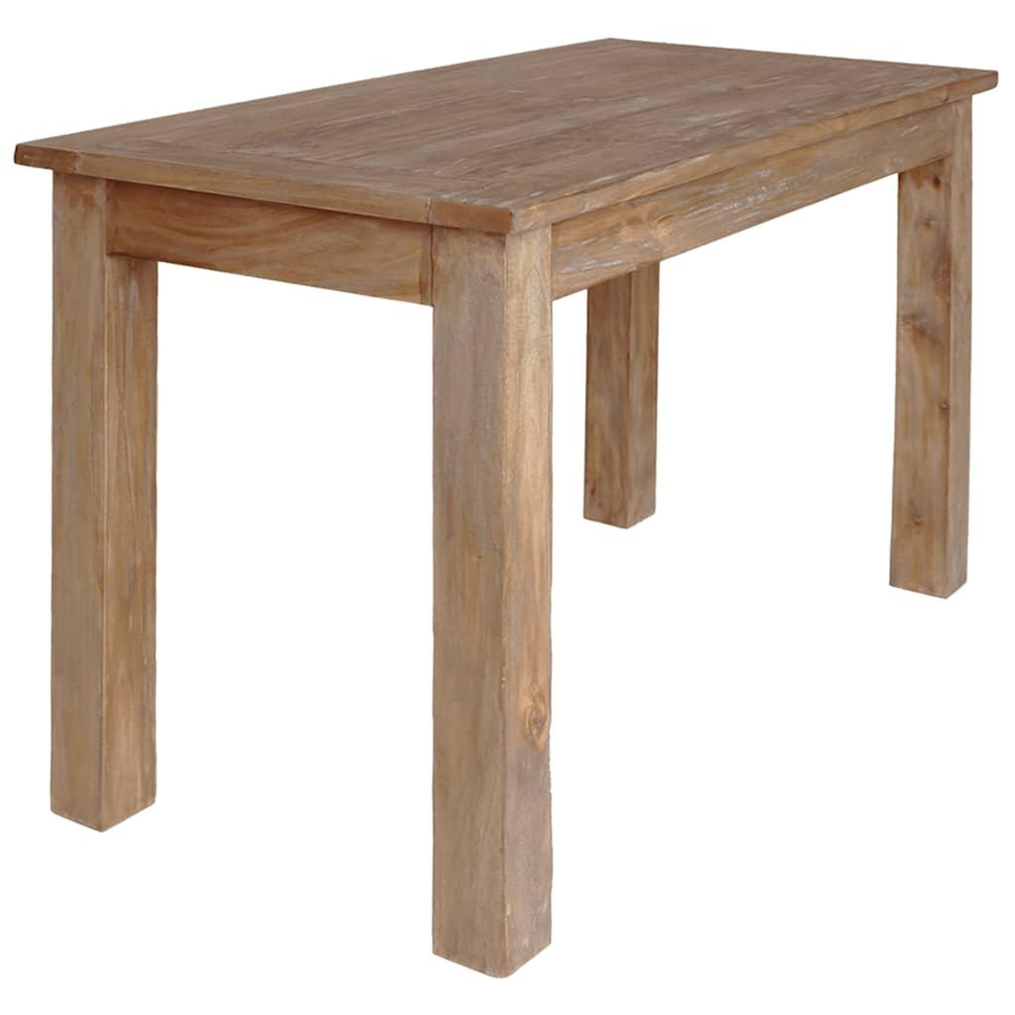 Voir la diapositive 2 : VIDAXL Table a manger bois d'acajou massif 120x60x77 cm