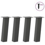VIDAXL Pieds de table basse 4 pcs anthracite 30 cm acier