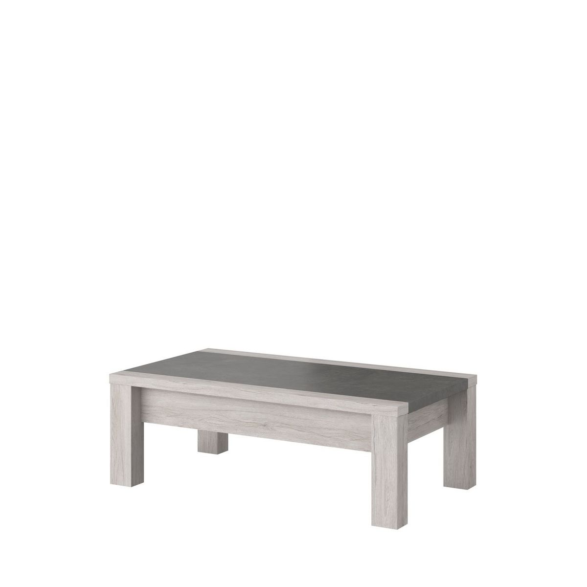 Table basse avec plateau coulissant L116 x H41 x P66cm MEL