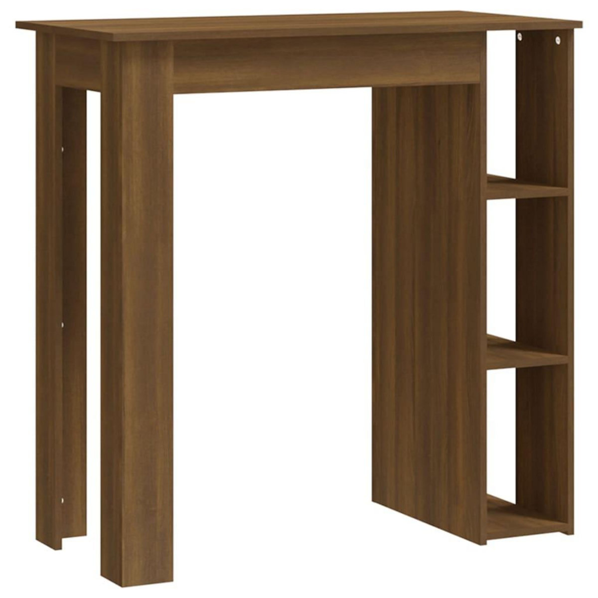 VIDAXL Table de bar avec etagere chene marron bois d'ingenierie