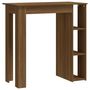 Voir la diapositive 2 : VIDAXL Table de bar avec etagere chene marron bois d'ingenierie