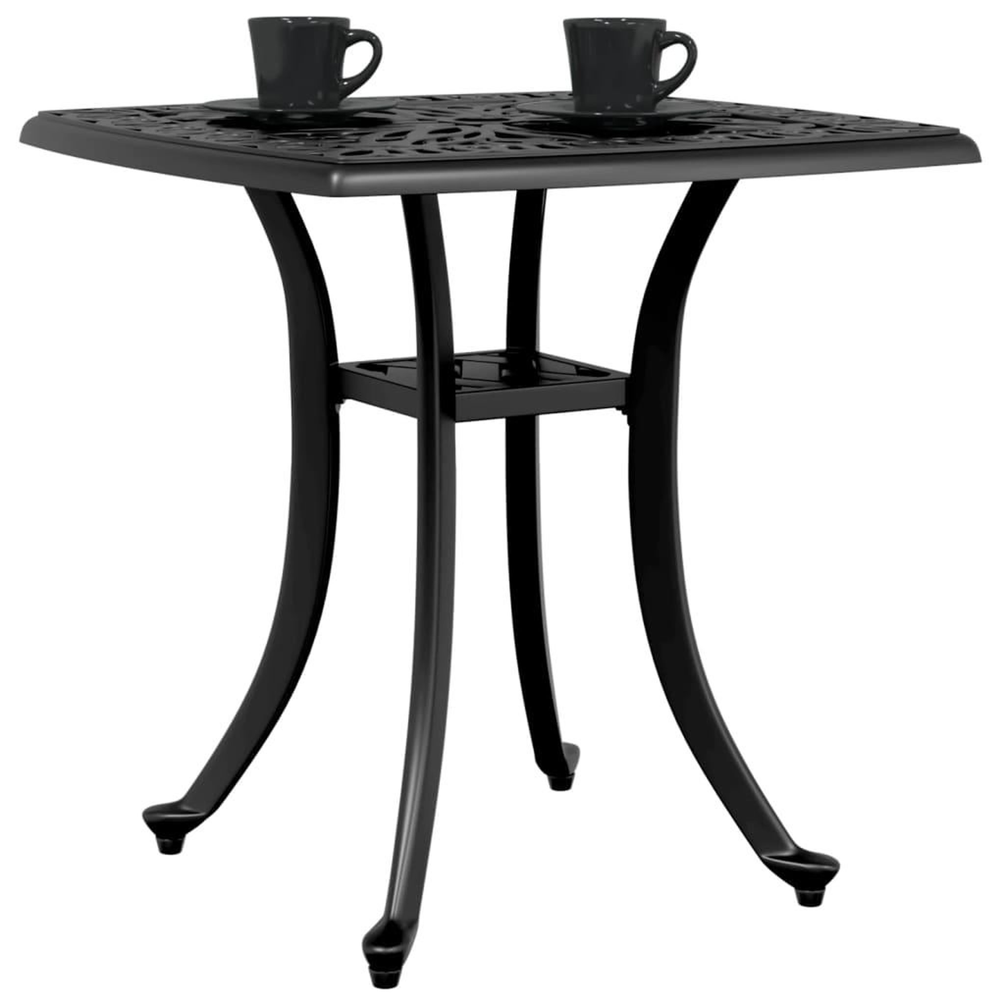 Voir la diapositive 4 : VIDAXL Table de jardin noir 53x53x53 cm aluminium coule