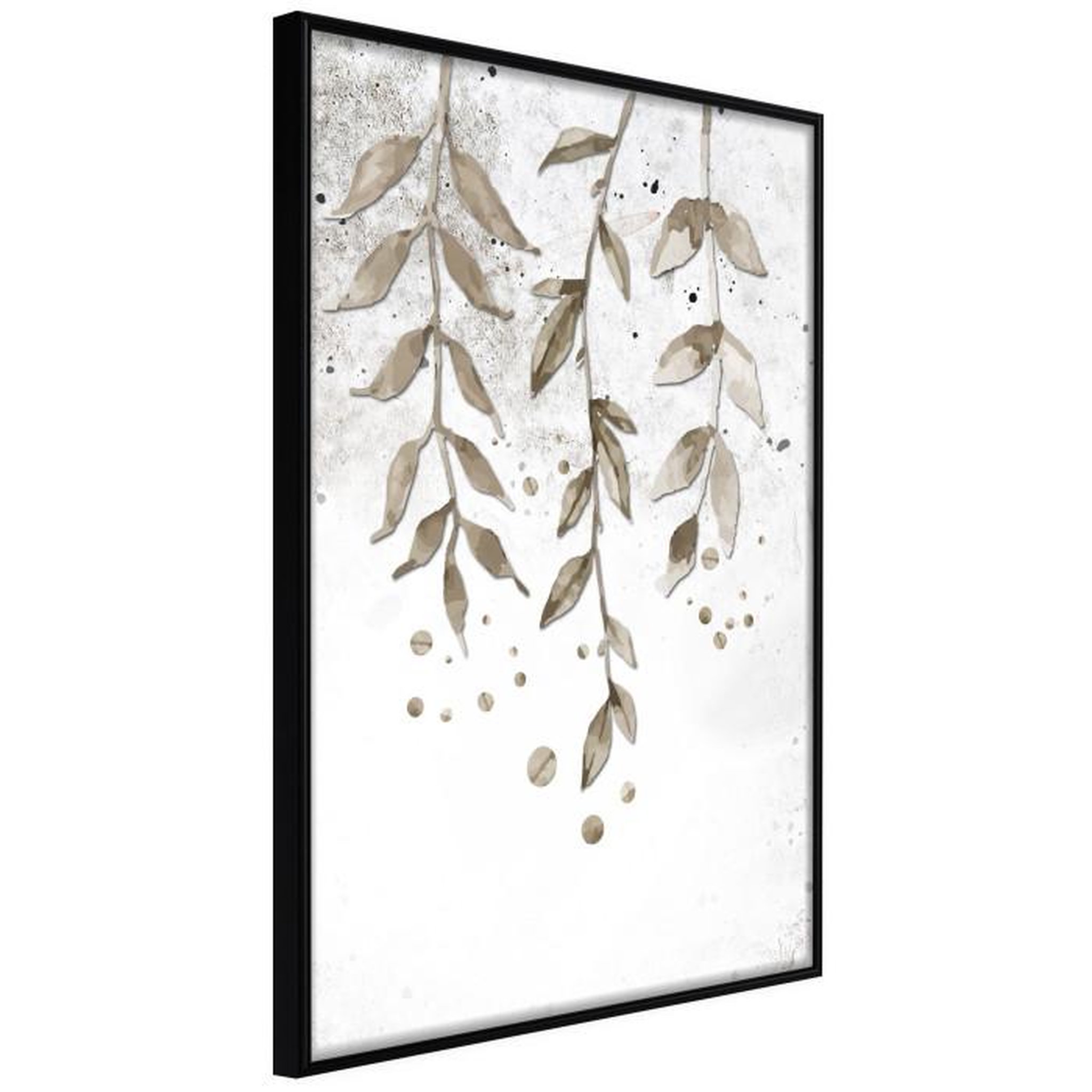 Paris Prix Affiche Murale Encadrée  Curtain of Leaves. Coloris disponibles : Noir, Jaune