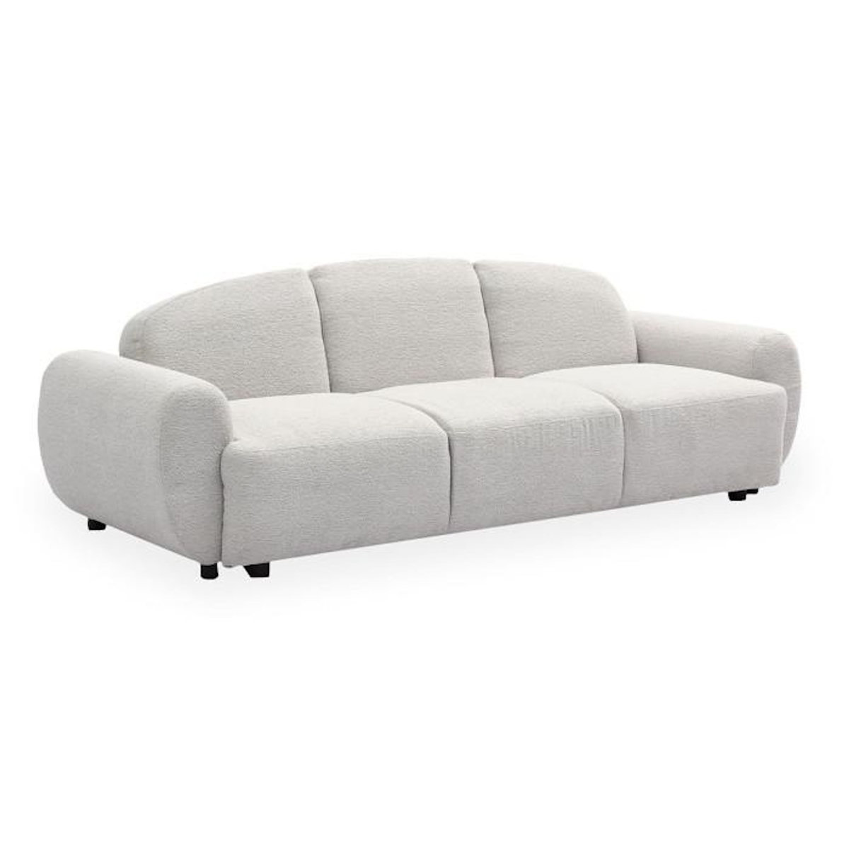 Paris Prix Canapé Convertible 3 Places en Tissu  Buddy  234cm Gris