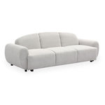 Paris Prix Canapé Convertible 3 Places en Tissu  Buddy  234cm Gris